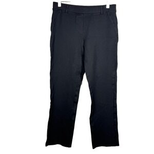 Quince Ultra-Stretch Ponte Straight Leg Pants Black Size Med Petite Career Work